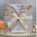 Square Invitation Card With Ribbon Bow Glitter Paper Laser Cut Teachers' Day Greeting Card